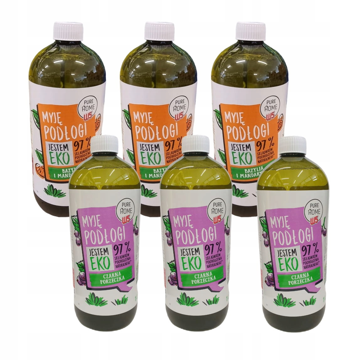 Levně Ekologický prostředek na mytí podlah W5 Pure Home Sada 6 x 1l