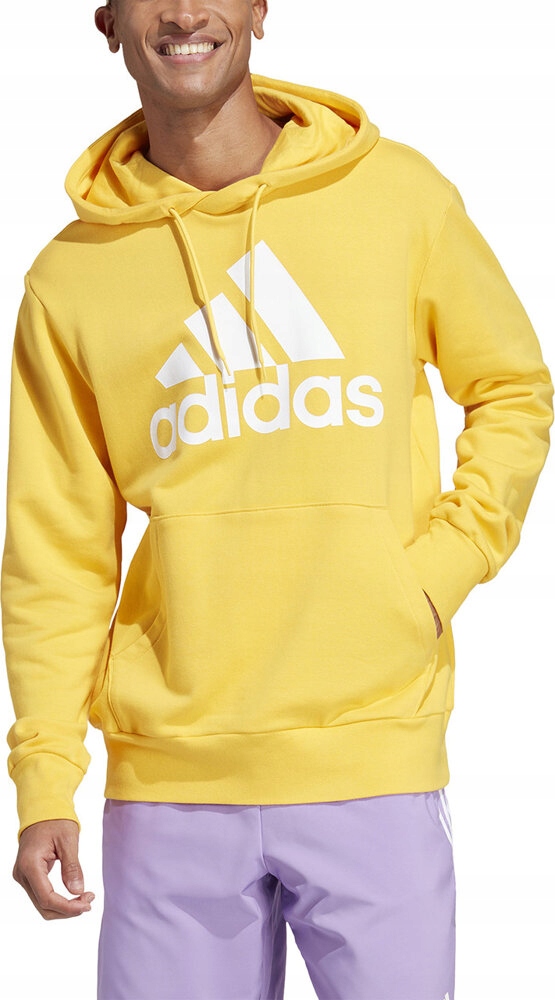 BLUZA MĘSKA ADIDAS ESSENTIALS FRENCH TERRY BIG LOGO HOODIE ŻÓŁTA r L Rozmiar L