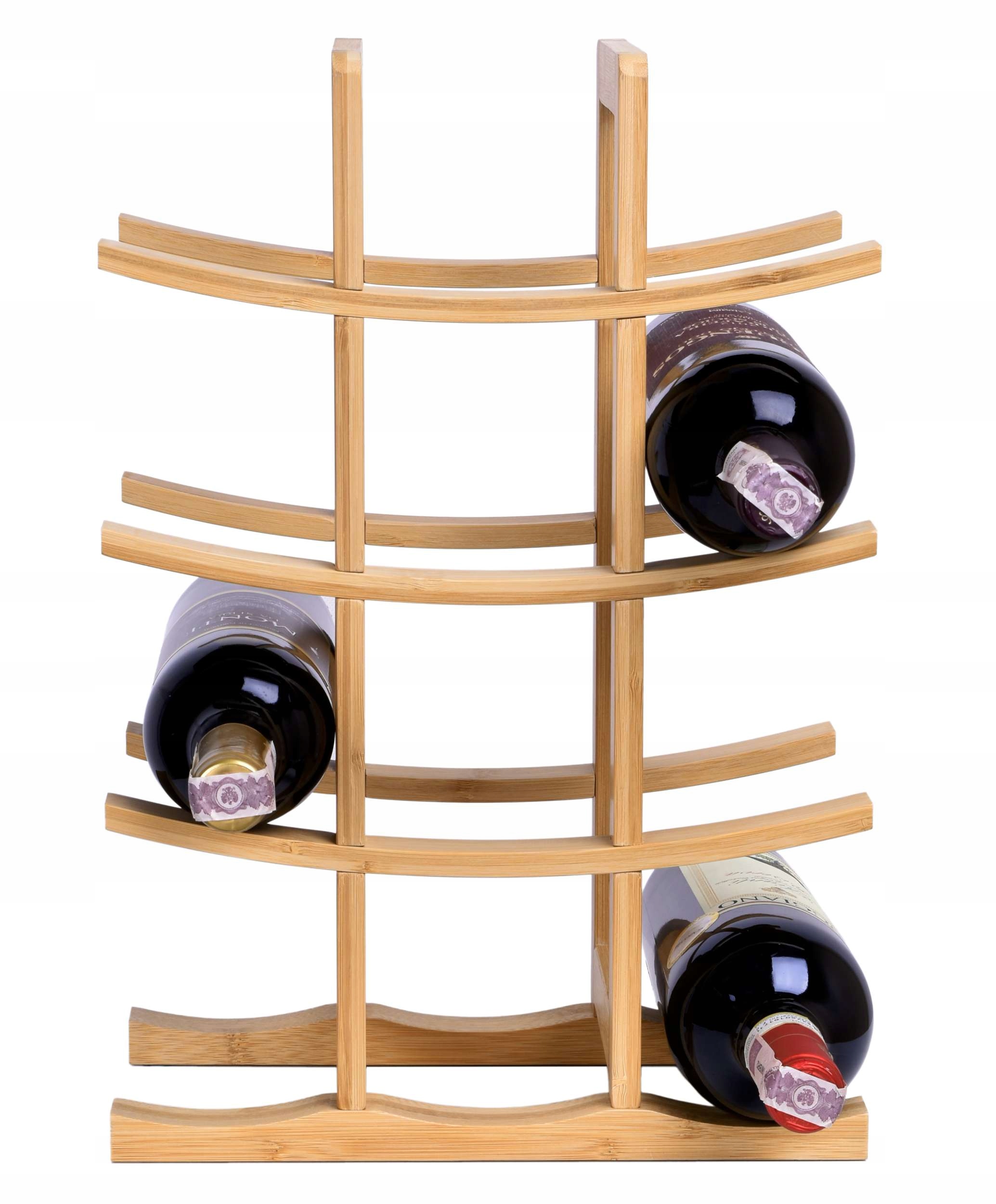 STOJAK NA WINA WINO BUTELKI DREWNIANY BAMBUSOWY REGAŁ PÓŁKA 12 MIEJSC Marka Gockowiak