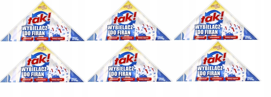 

Wybielacz do firan w proszku Tak 30g kpl. 6 sztuk