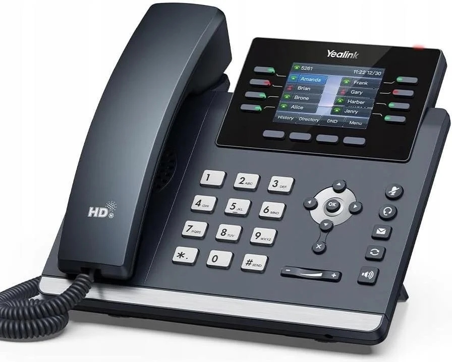 Yealink SIP-T44U VoIP telefon Šedý, 8 linek, LCD, Wi-Fi