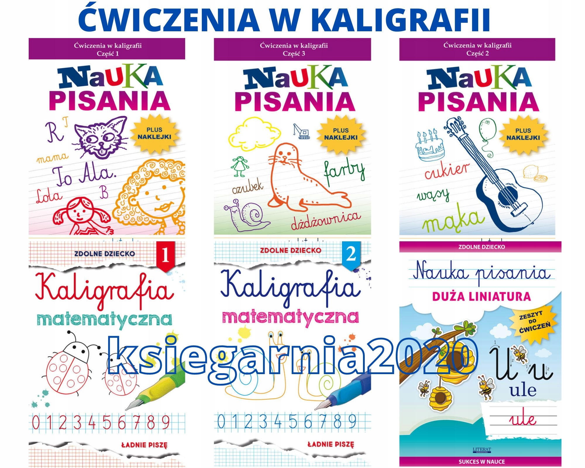 

Nauka pisania Ćwiczenia w kaligrafii- zestaw