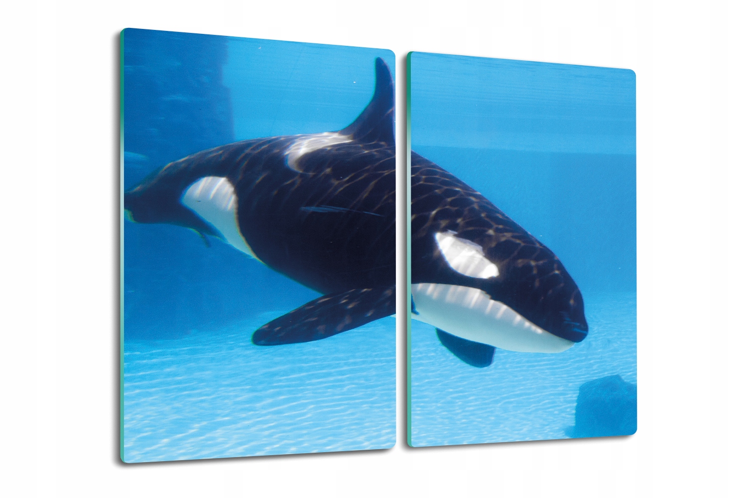 skleněná deska na kuchyňskou linku 2x30x52 Orka ocean