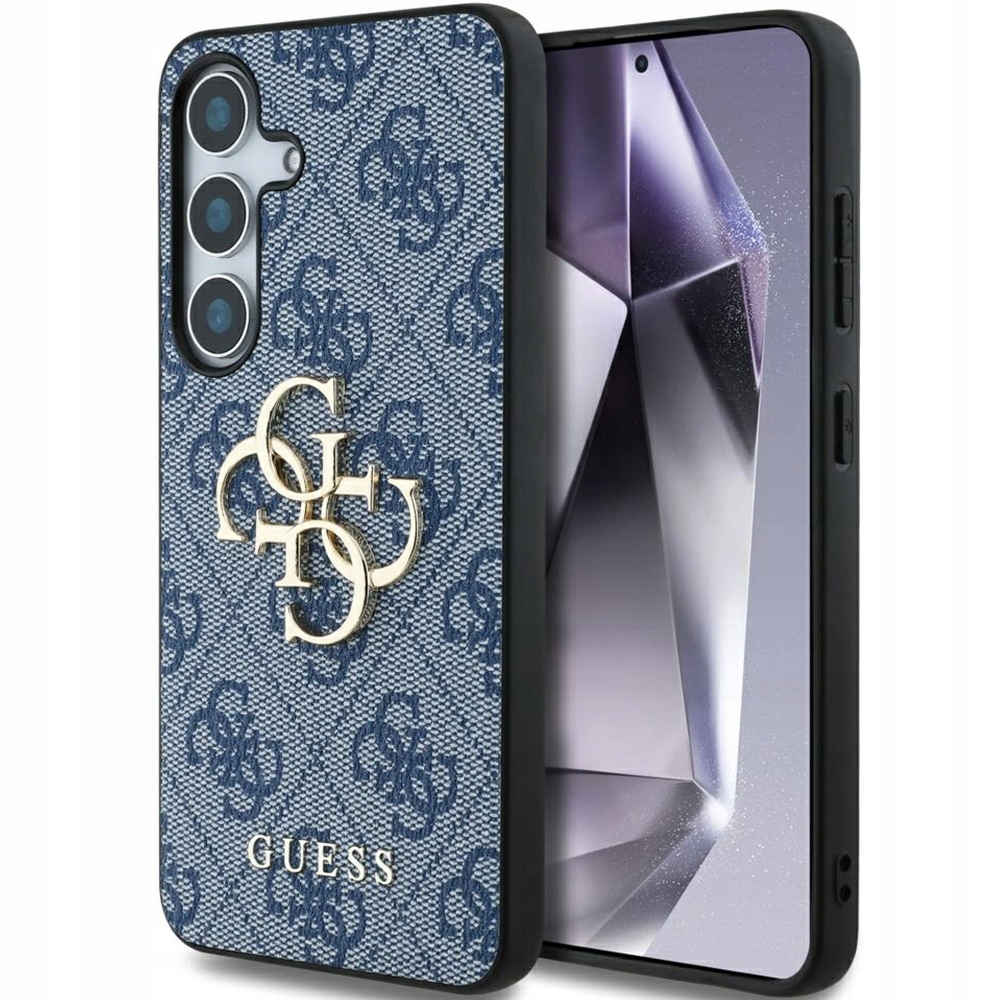 Pouzdro Guess Galaxy S25 Modré 4G Logo Kožené Stylové Luxusní