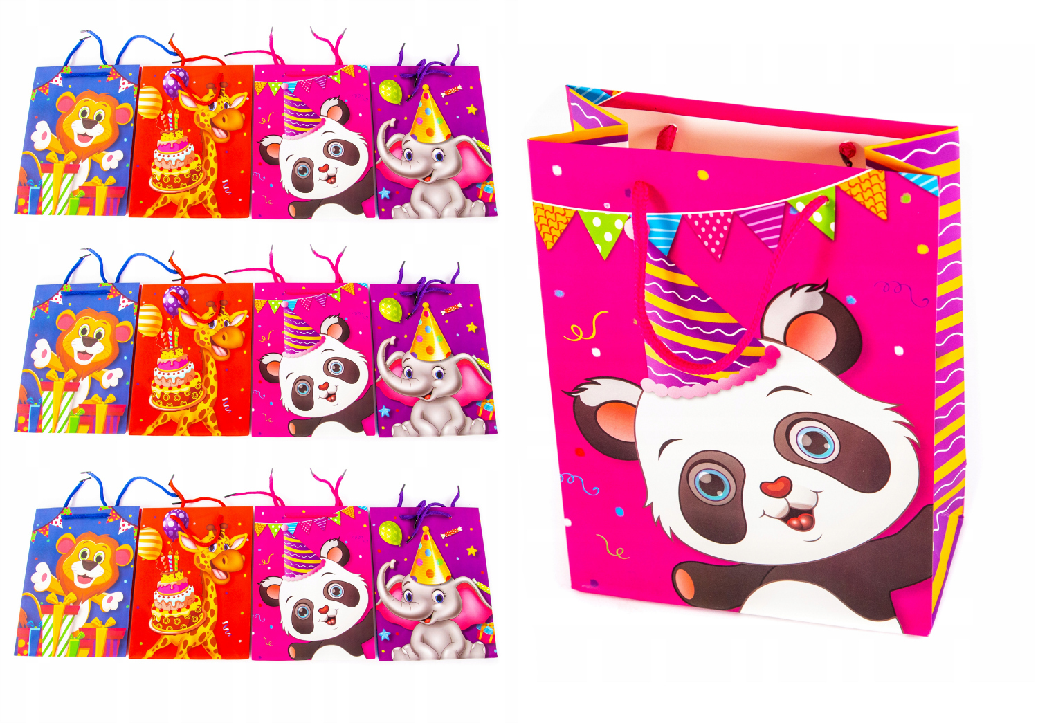 

Torby Prezentowe Urodzinowe Zwierzaki Zestaw 12SZT