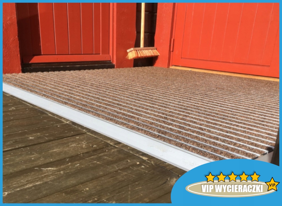 WYCIERACZKA POD DRZWI ZEWNĘTRZNA ALUMINIOWA - *PREMIUM* RYPS 12mm 75x50 Długość 50 cm