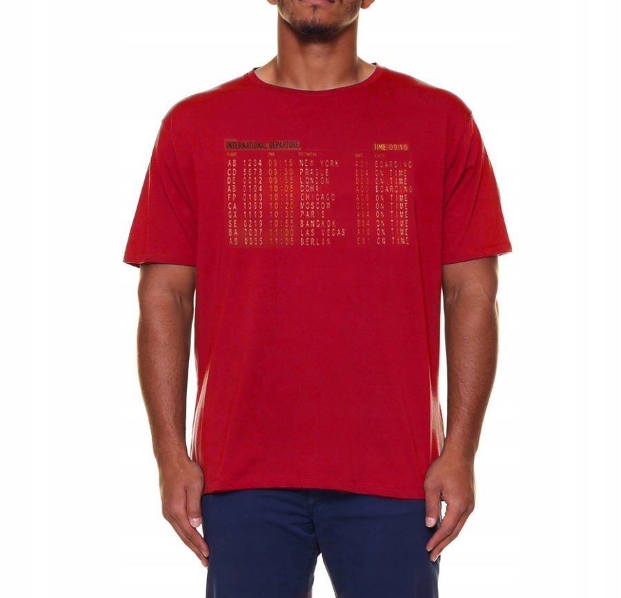 Easy Velké Tričko Červená 8XL obvod 178 cm