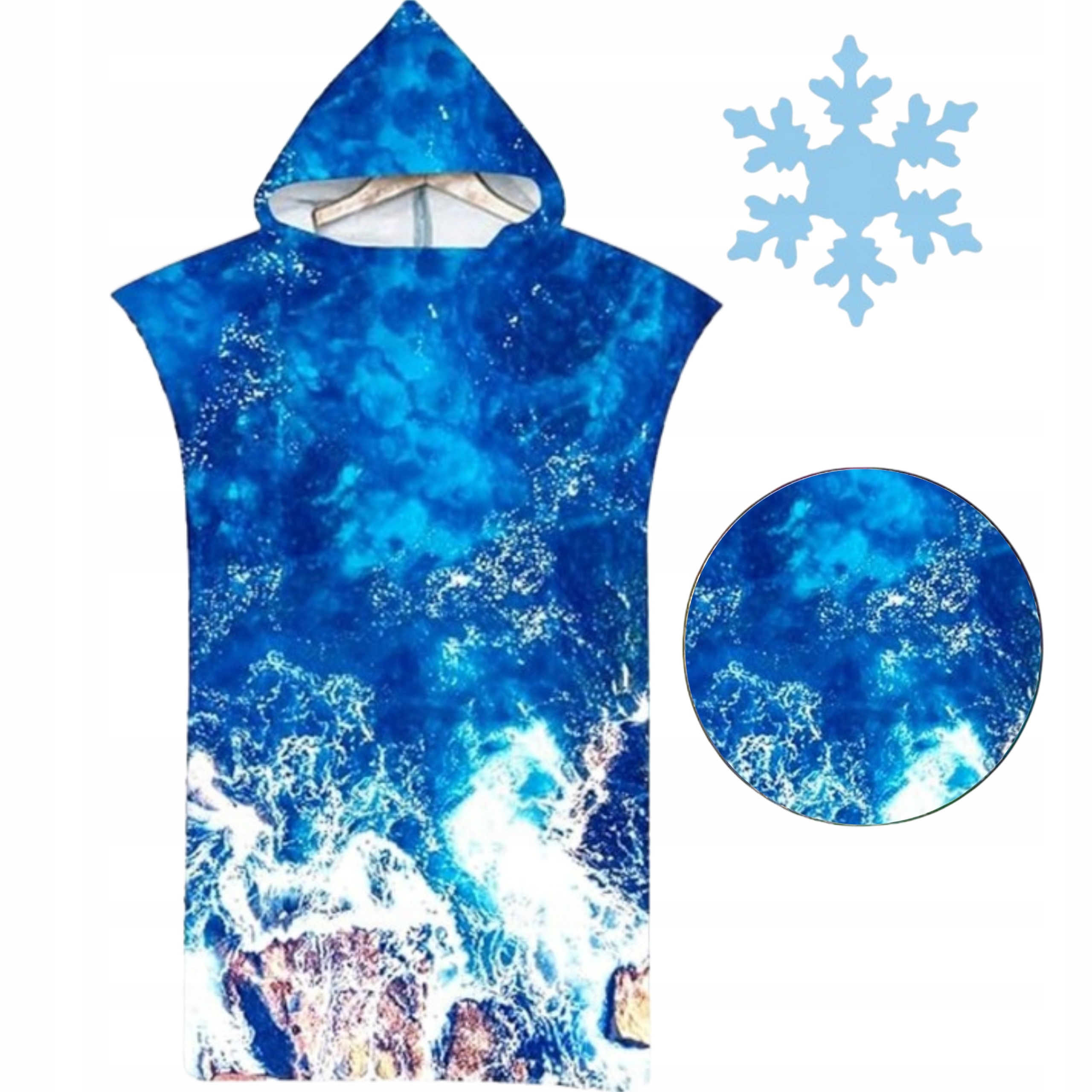 Pončo na moření Mikrovlákno Ručník s kapucí Pánský Mládežnický