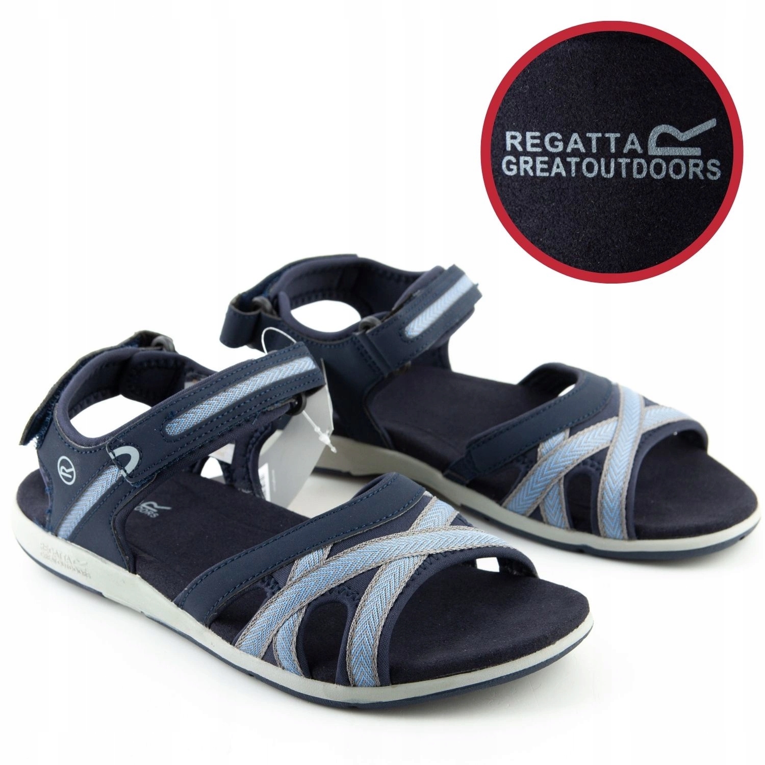 Dámské sandály Regatta sportovní, pohodlné, městské, na suchý zip, tmavě modré vel. 39