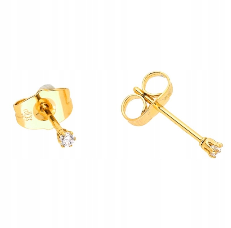 

Kolczyki złote 2,5mm stal chirurgiczna pozłacane