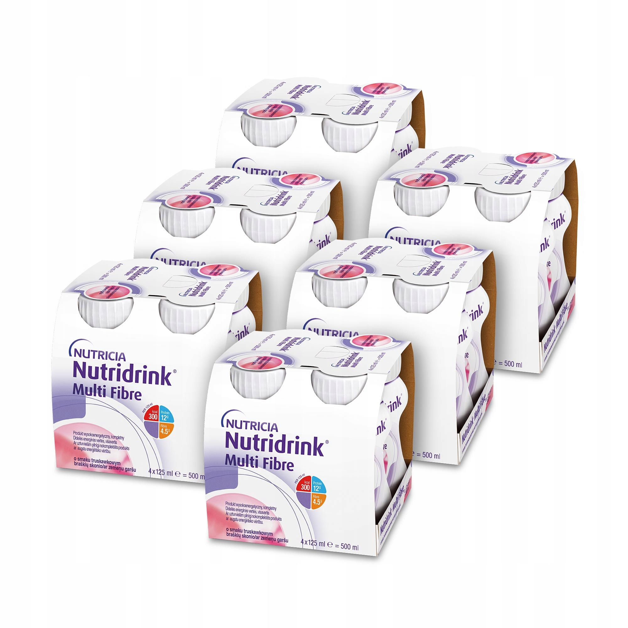 Nutridrink Multi Fibre Truskawka Zestaw 24x125ml