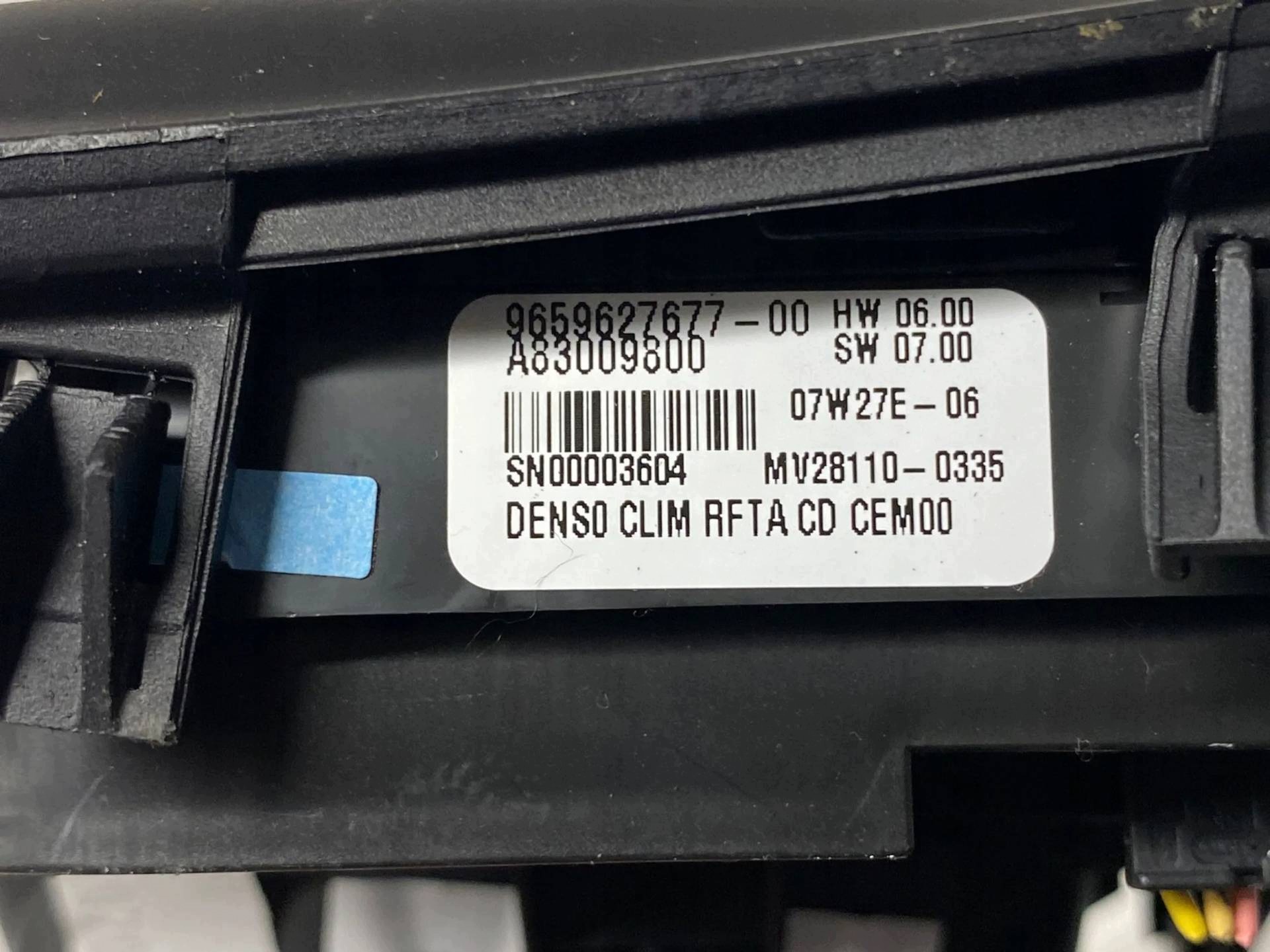 control air conditioning control panel Citroen C4 Grand Picasso 1 2007 9659627677