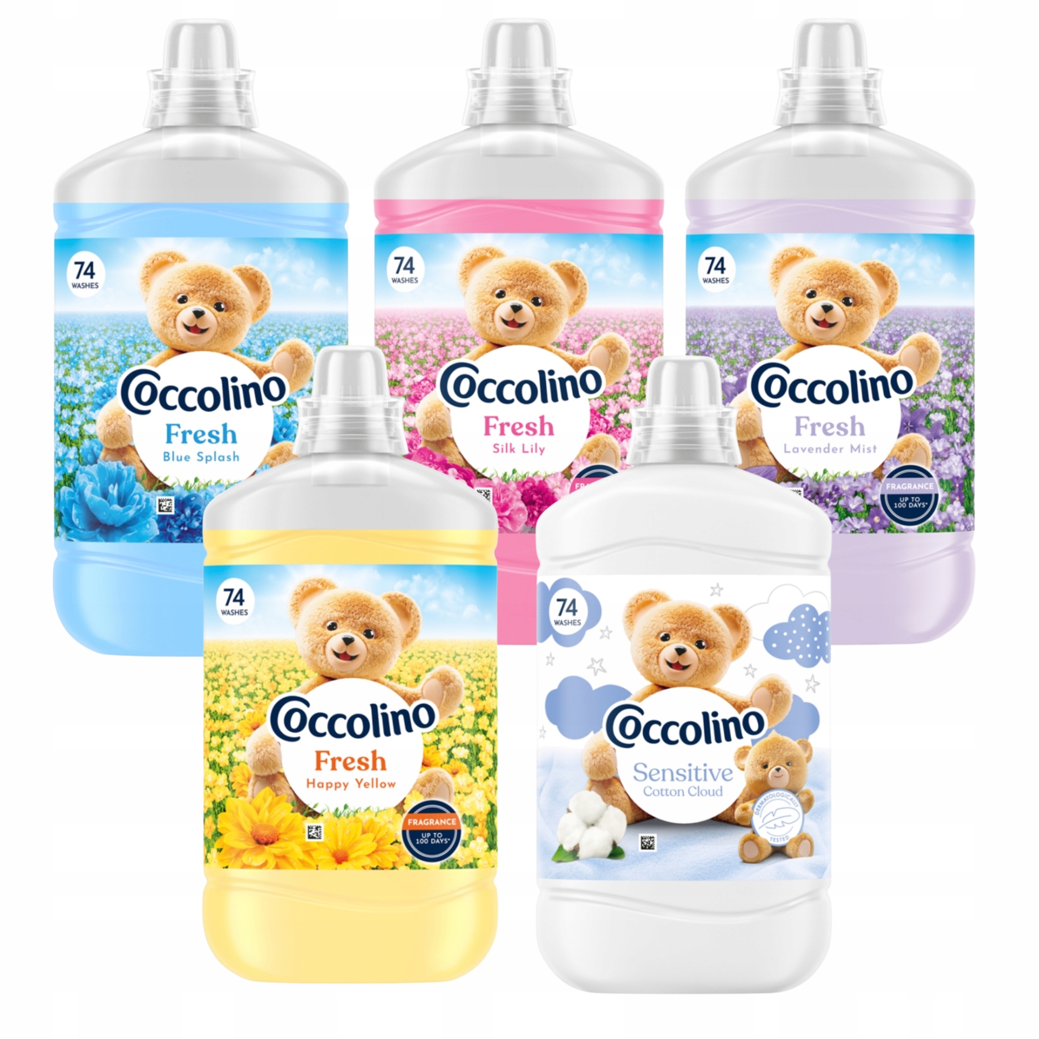 Coccolino Fresh&Soft Płyn do płukania MIX 5x1,702ml (340 prań)