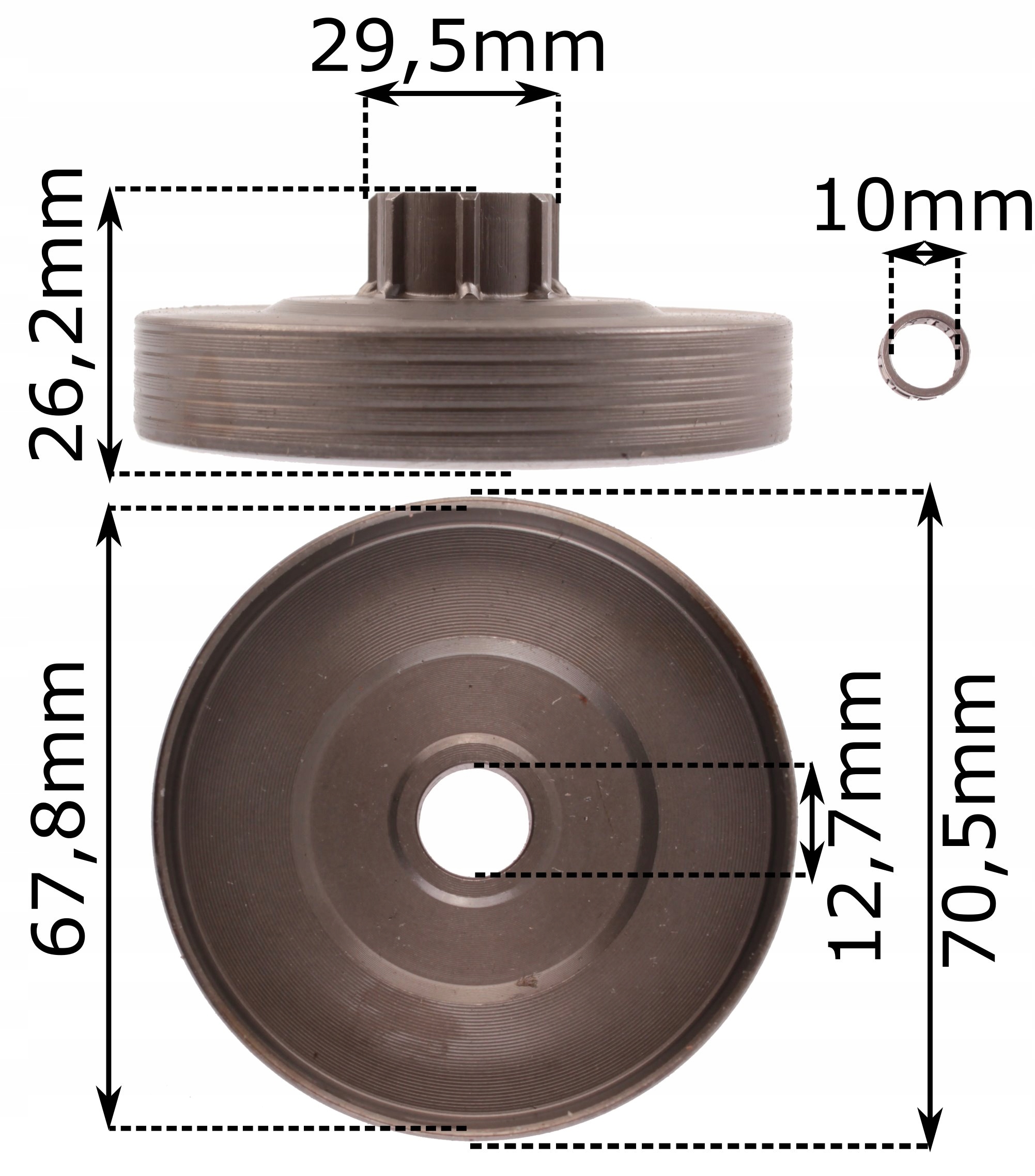 KOSZ BĘBEN SPRZĘGŁA PIŁY PILARKI T38 3800 3/8 Rodzaj bęben