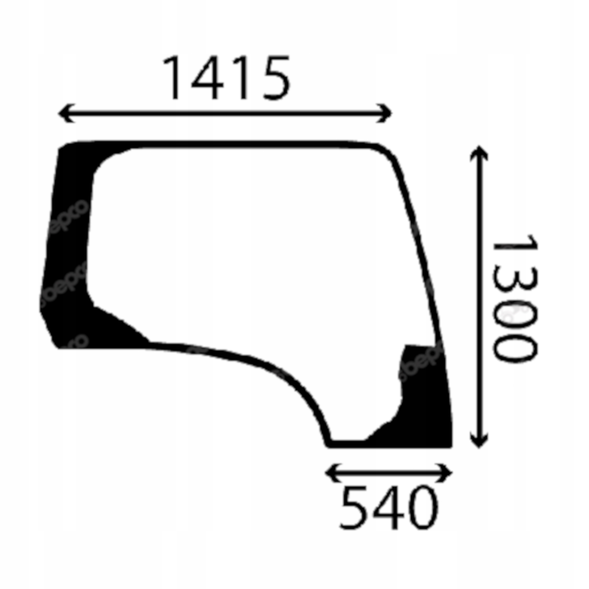 sklo Case boční pravé KHN25230