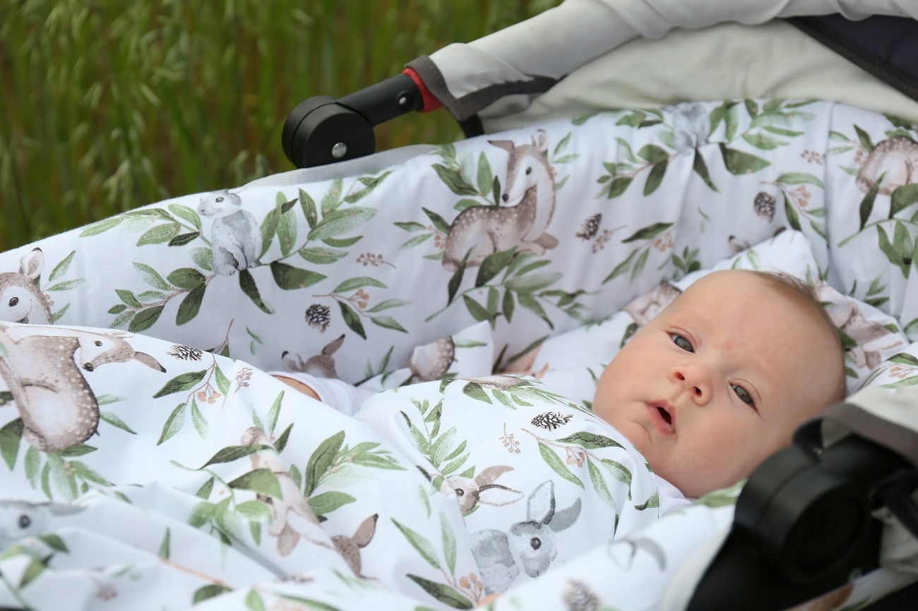 WKŁADKA DO WÓZKA GONDOLI + PRZEŚCIERADŁO ZESTAW BABYMAM Kolor dominujący inny