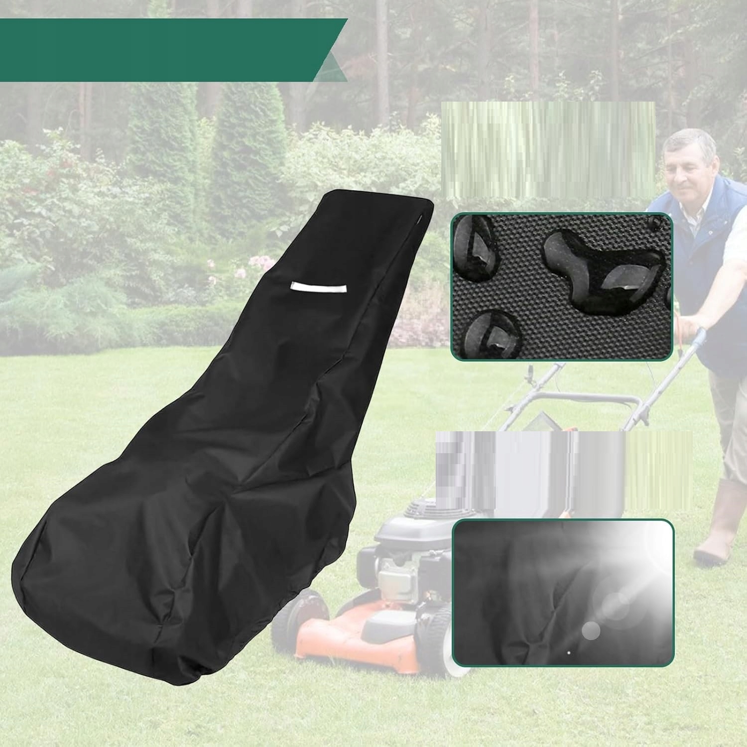 WODOSZCZELNY POKROWIEC OSŁONA PLANDEKA ODBLASKOWA NA KOSIARKĘ ANTY UV OGRÓD Marka inna