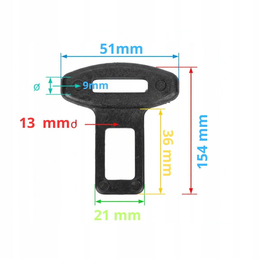 ZAŚLEPKA WTYCZKA DO PASA PASÓW BEZPIECZEŃSTWA - SAFE BUCKLE - ZESTAW 2 SZT. Stan opakowania oryginalne
