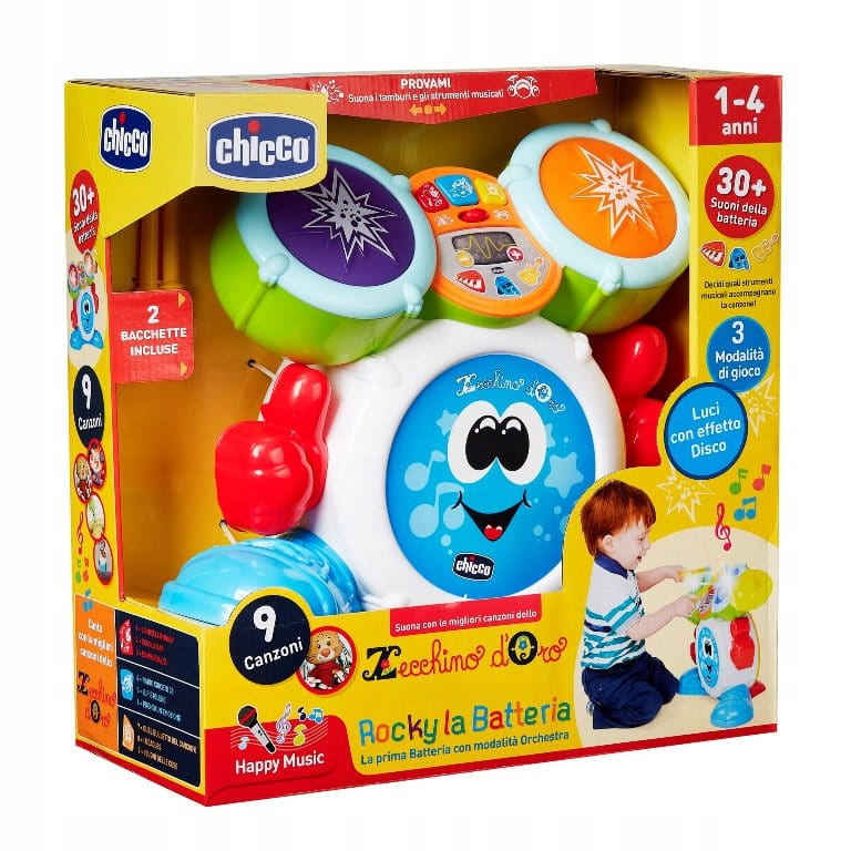 Chicco Perkusja dla dziecka interaktywna zabawka Głębokość produktu 17.5 cm