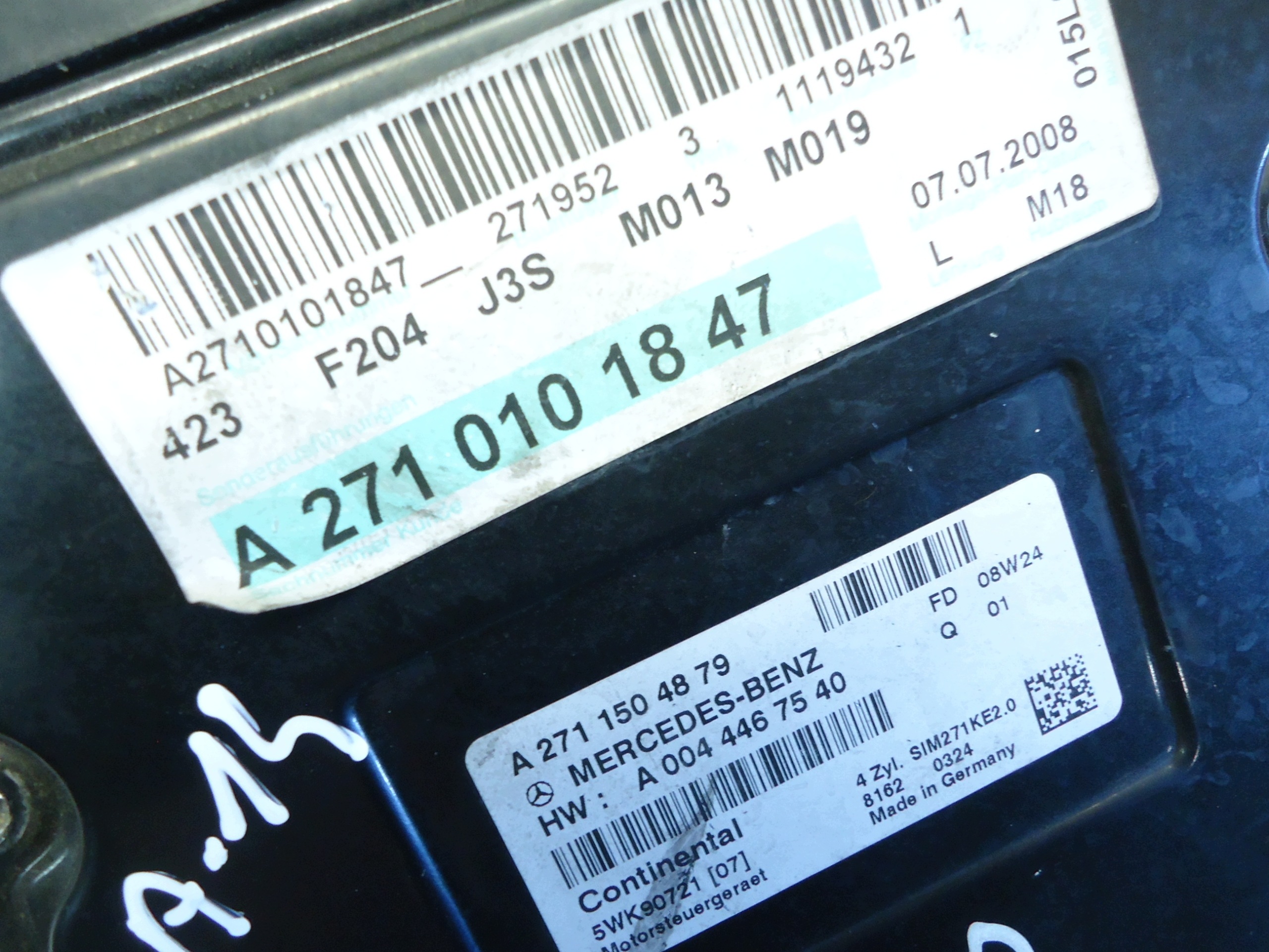 MERCEDES C W204 1.8 K 1.8K computer Motore A2710101847