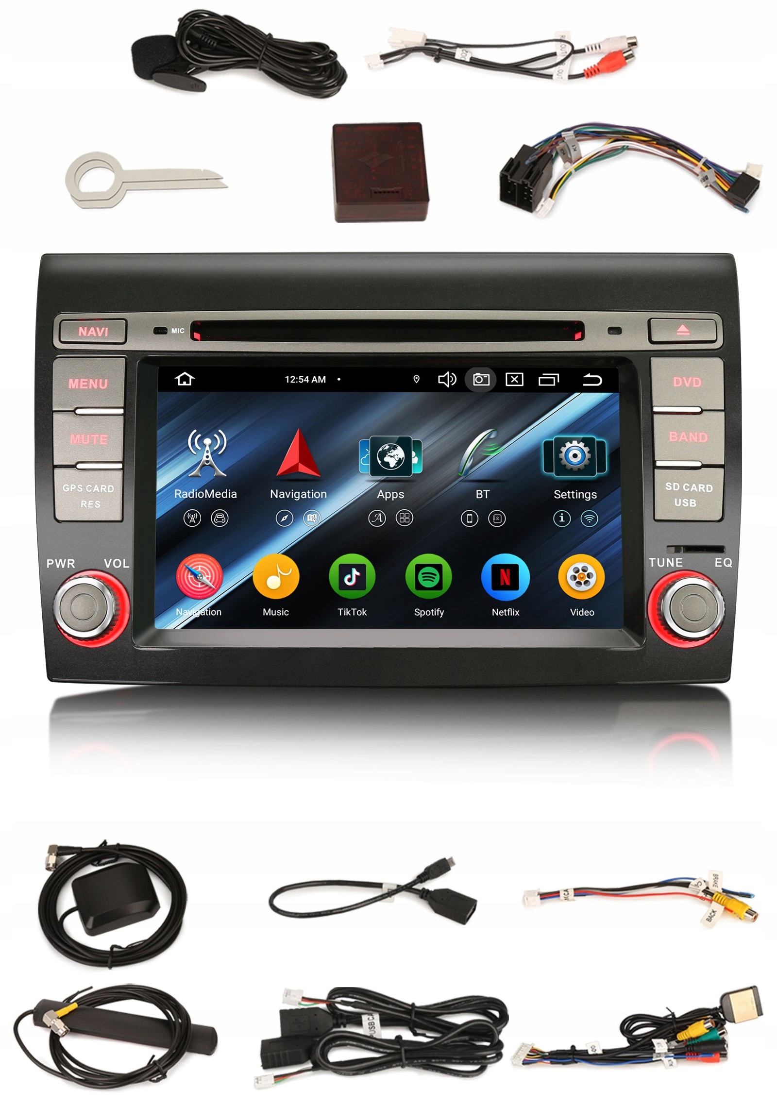 Rádio 2DIN Navigace Android Fiat Bravo 2 II 4/64 Gb Dsp Carplay Lte
