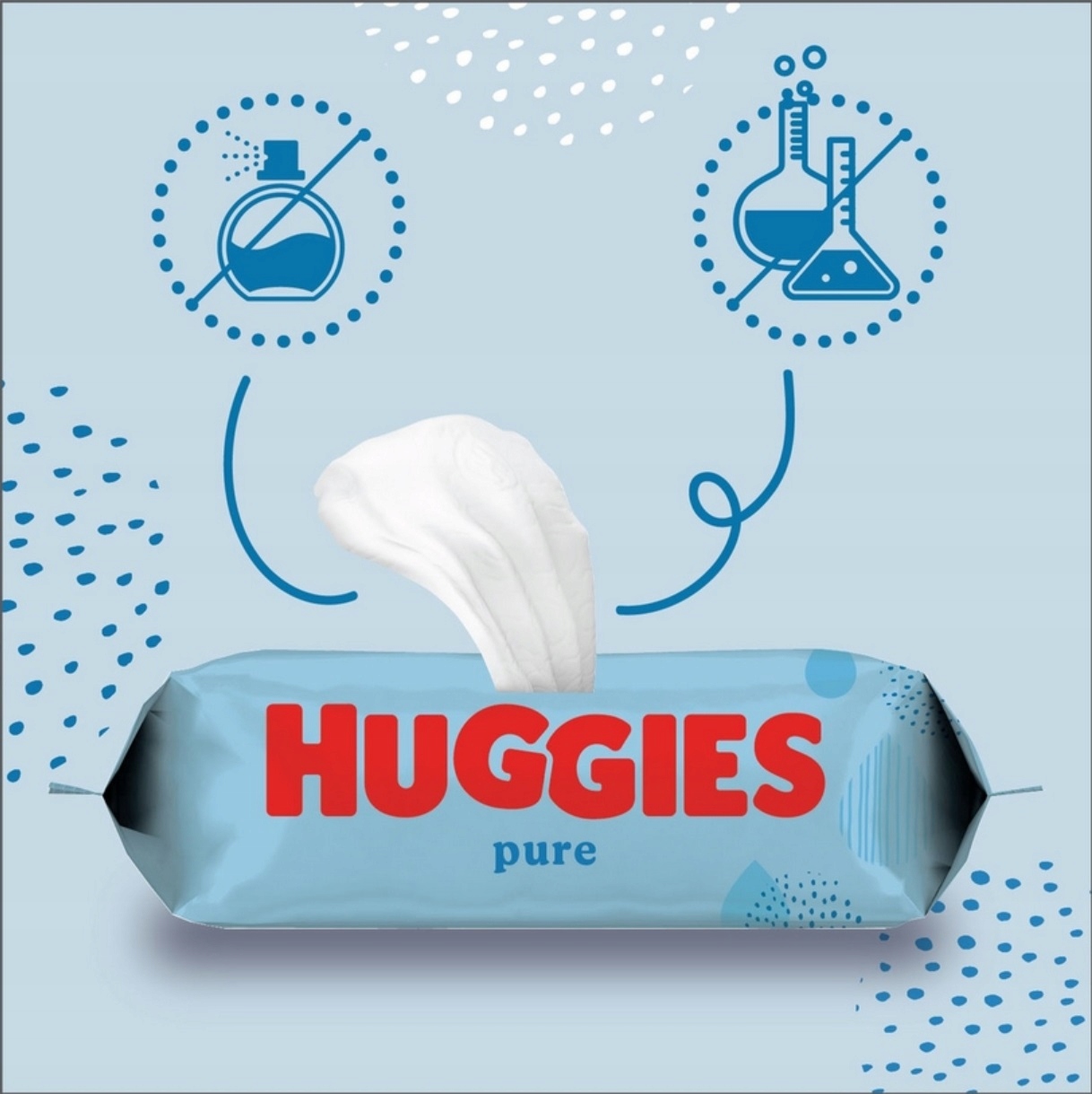 HUGGIES PURE 99% nawilżane chusteczki dla dzieci 1 x 56 szt. PROMOCJA Liczba opakowań 1