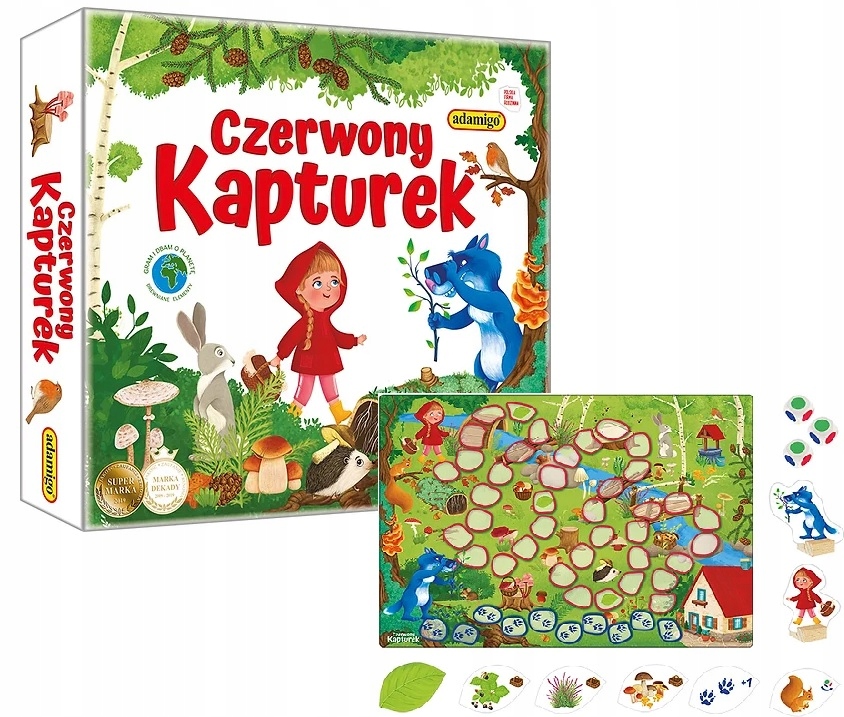 CZERWONY KAPTUREK PIERWSZA PLANSZÓWKA DZIECI OD 4+