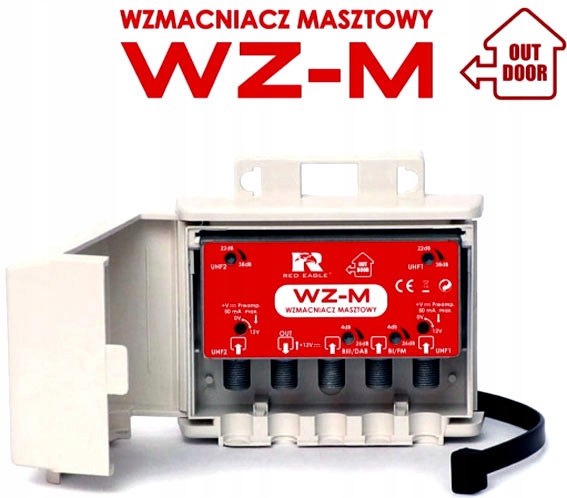 Wzmacniacz-sumator Antenowy Wz-m 36dB Red Eagle