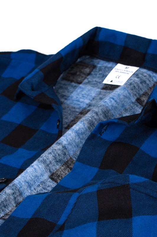 Polska Koszula FLANELOWA w Kratę Bawełna r. L Model Robocza