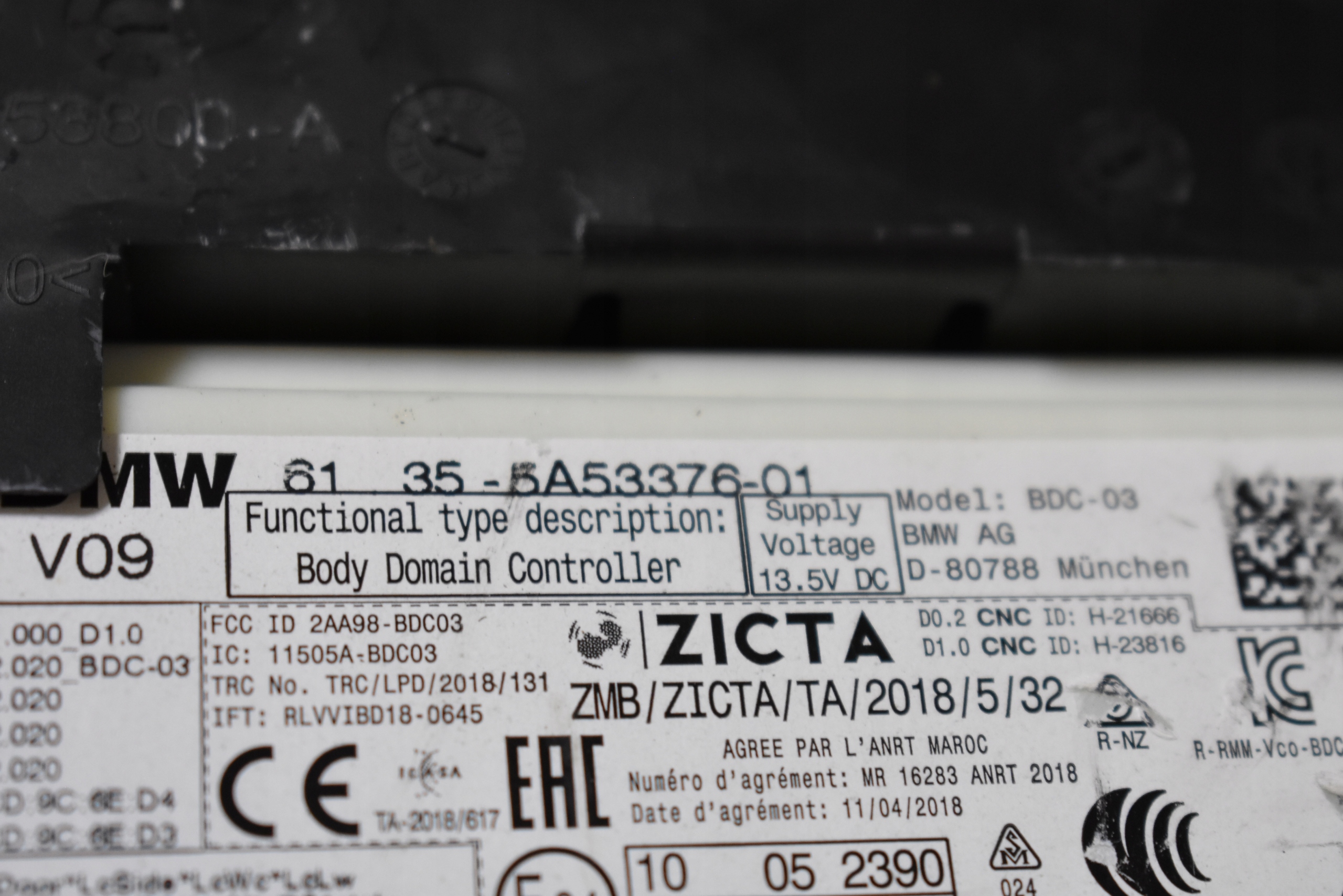 parfait état unité commande confort BDC-03 BMW G30 G14 G15 G16 1 9