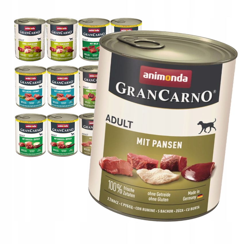 Levně Animonda GranCarno Adult 12x800g Vlhké Krmivo pro psy Mix Chutí