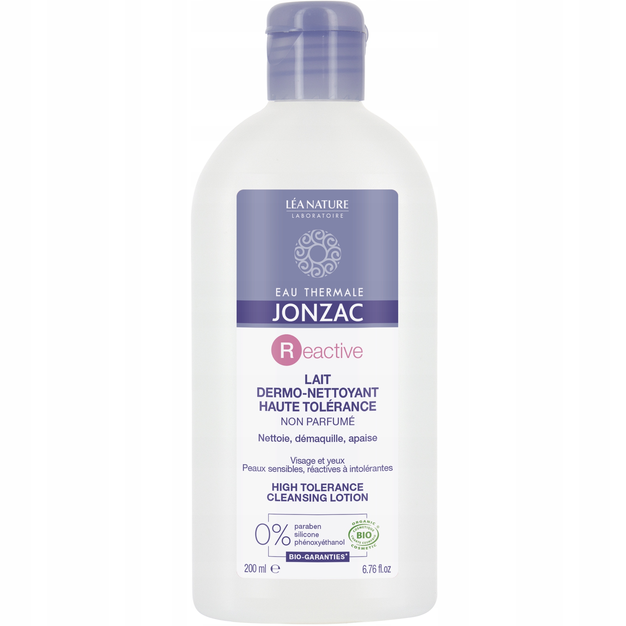 Jonzac Reactive Odličovací mléko intolerantní pleť Bio 200 ml