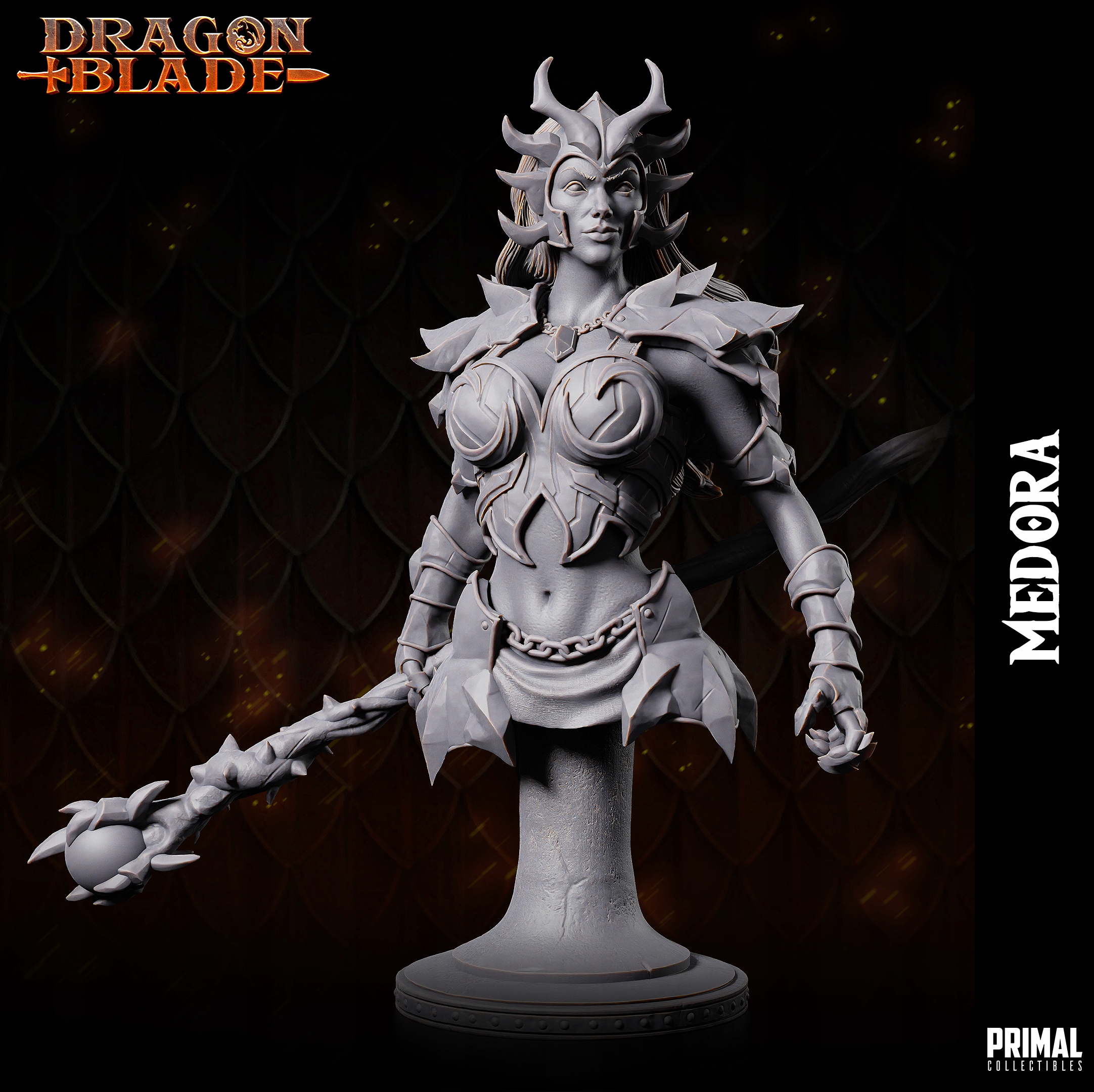 Dragon Dark Queen Medora Bust Primal Collectibles