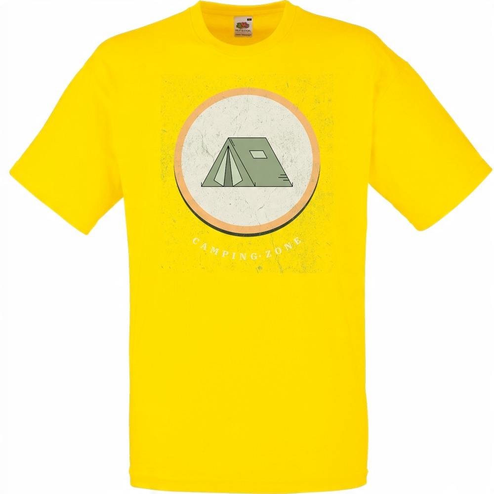 

Koszulka camping zone namiot L żółta jaskrawa