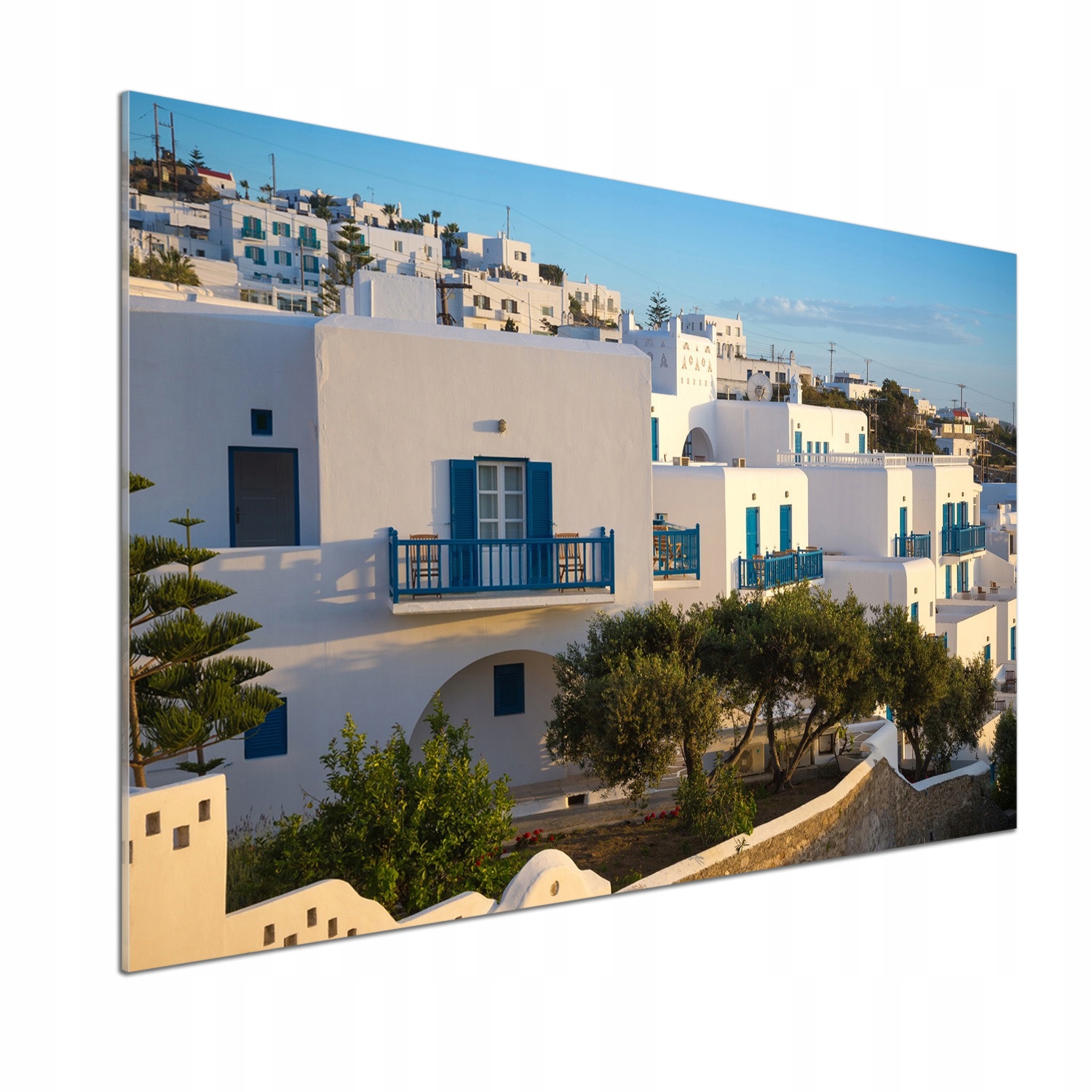 Panel do kuchyně Mykonos Řecko 100x70 cm Lepidlo