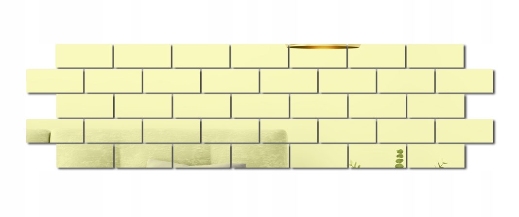 

Lustro dekoracyjne cegła 139,5x37 cm LZ-97