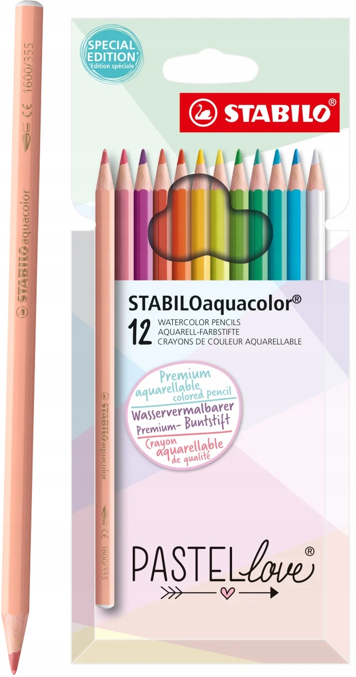 

Kredki Akwarelowe Stabilo Aquacolor Pastelowe 12x