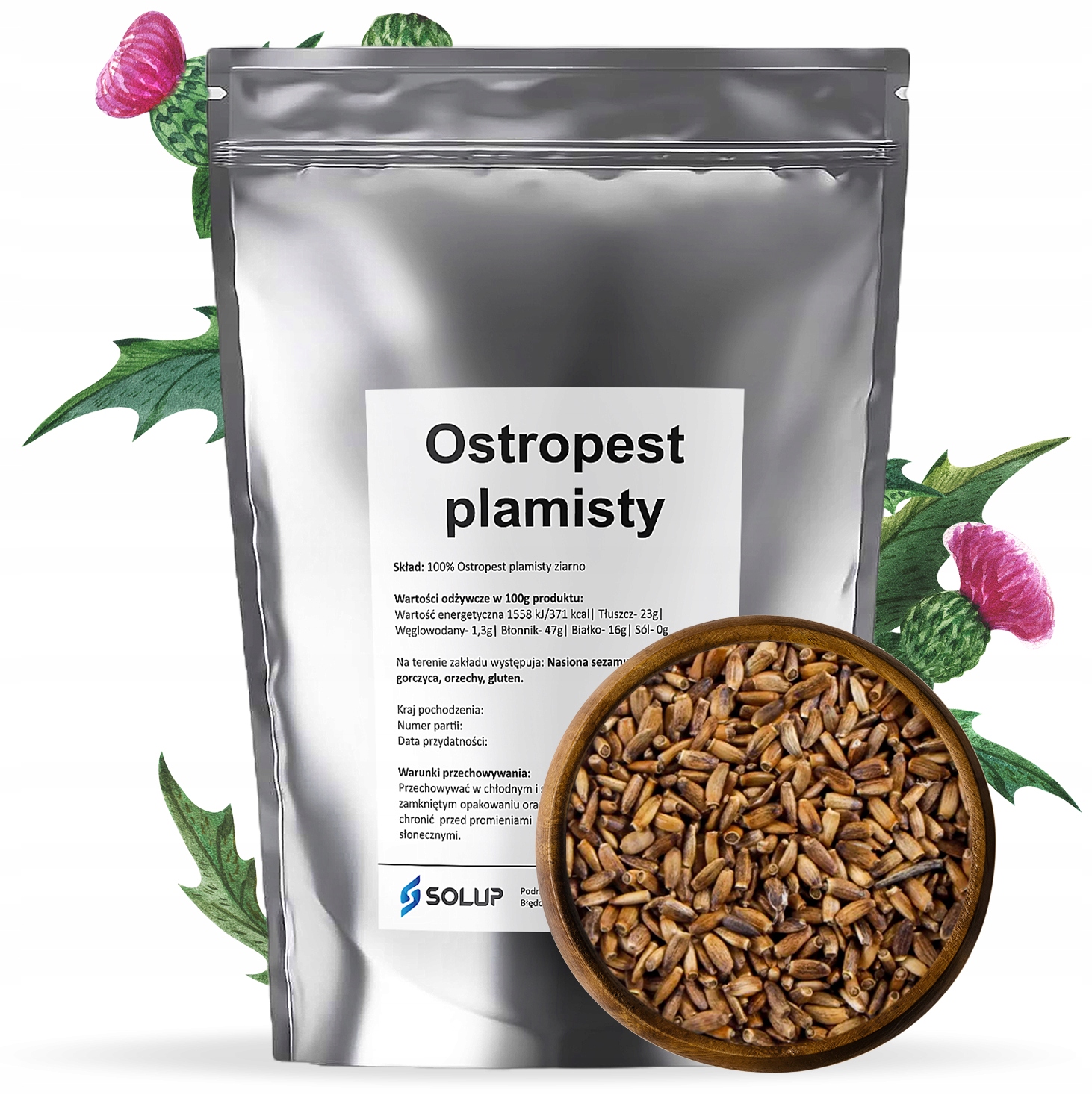 

Ostropest Plamisty Ziarno świeży naturalny 2kg