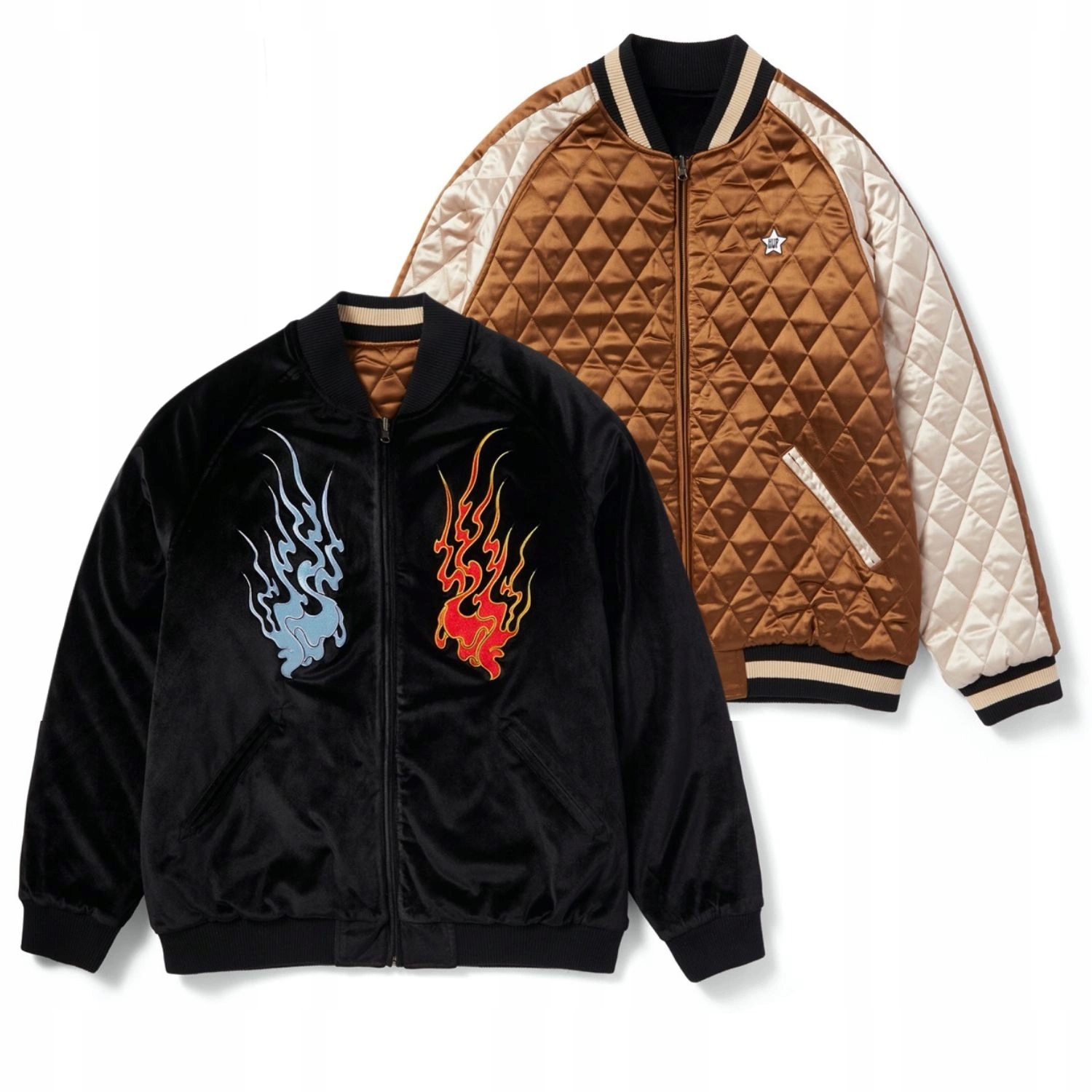 Pánská bomber bunda Huf oboustranně teplá, módní zimní zateplená vel. XL