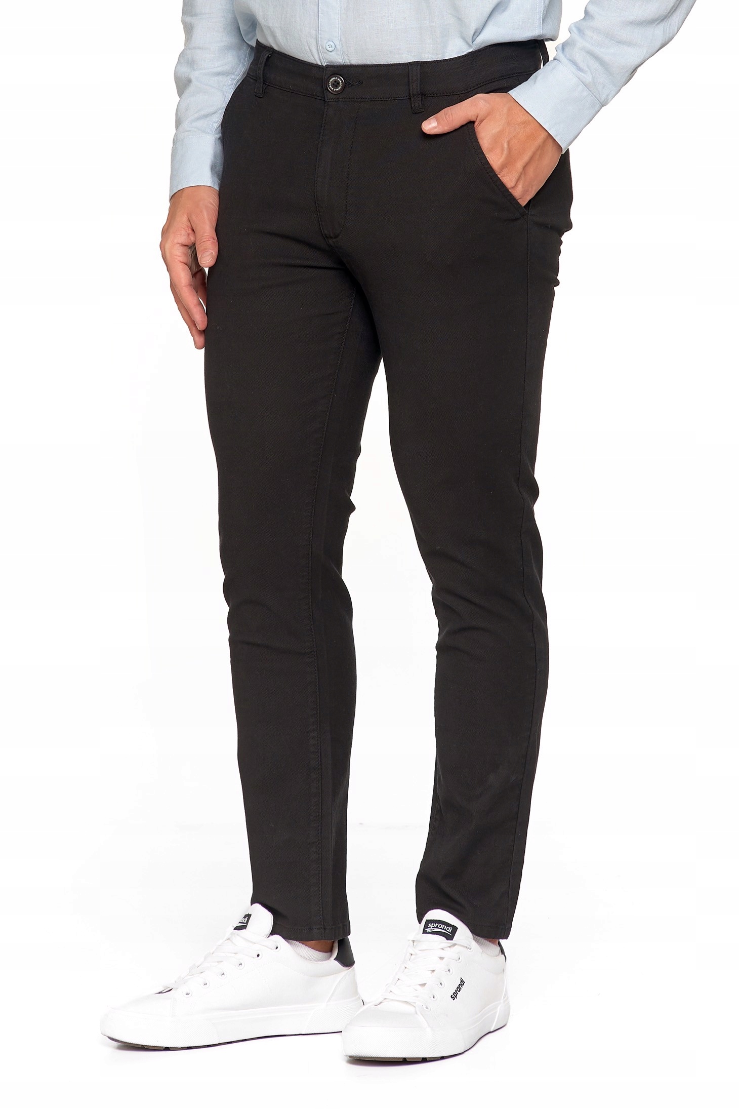 Pánské Chinos Společenské Kalhoty Moraj Elegantní Módní Černé Chinosy 30
