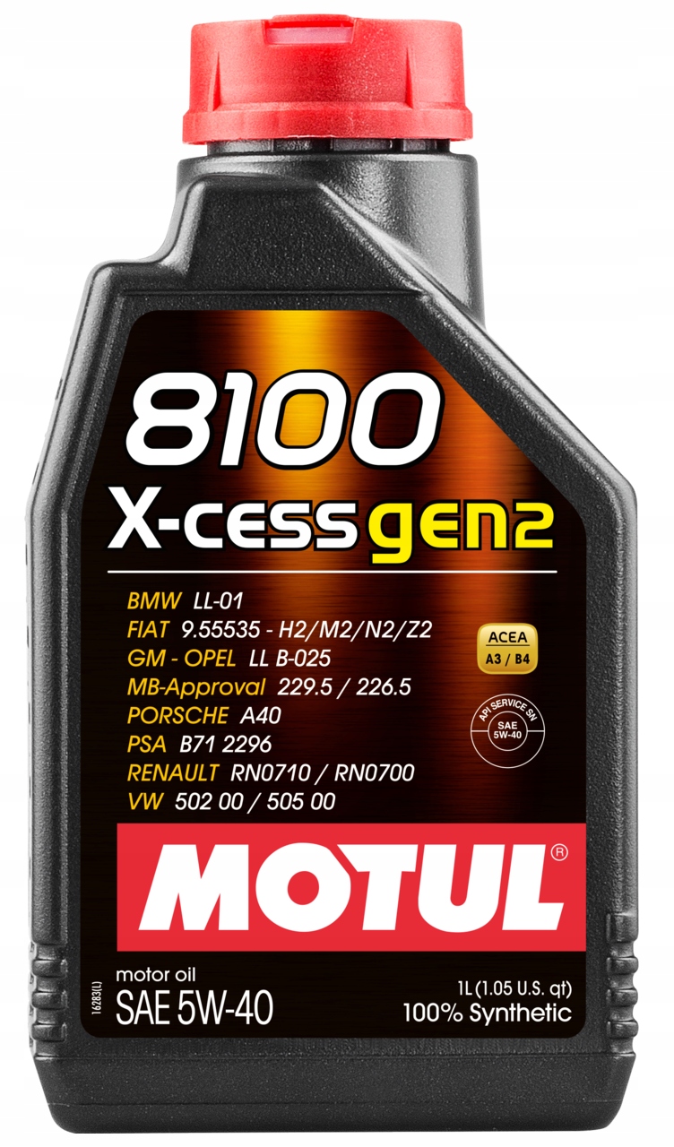 

Motul 8100 X-cess GEN2 5W40 1L