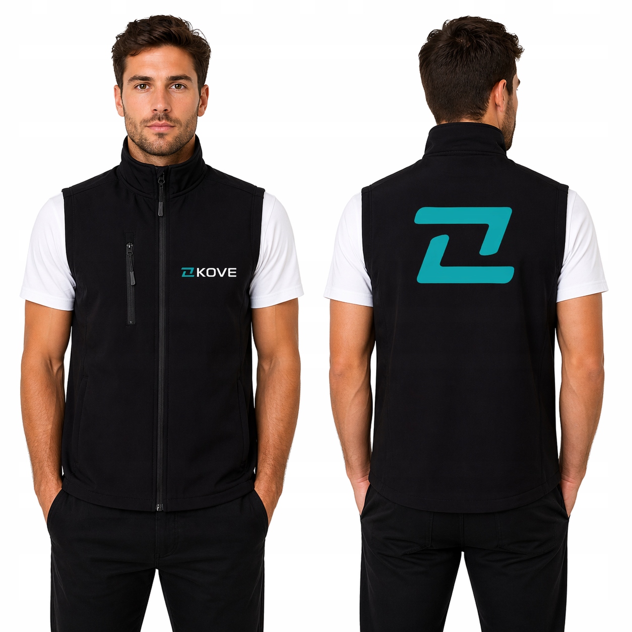 Softshellová vesta s potiskem Kove, prémiový motocyklový styl Dárek vel. M