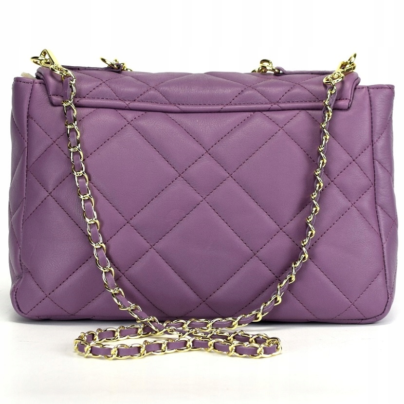 TOREBKA MASSIMO CONTTI SKÓRA NATURALNA PIKOWANA WRZOS XXL 481D Kolor fioletowy