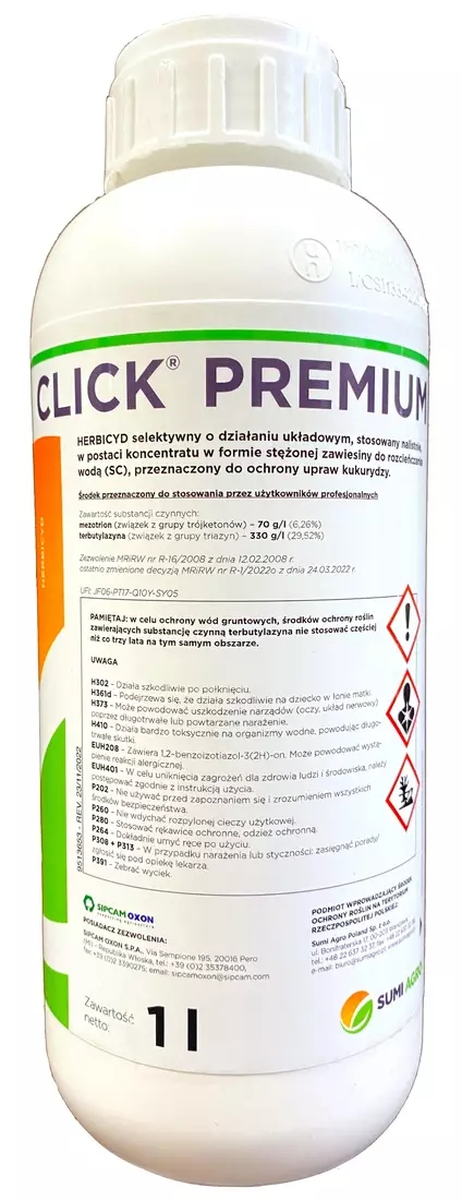 Click Premium 1L Sumi Agro herbicyd w kukurydzy