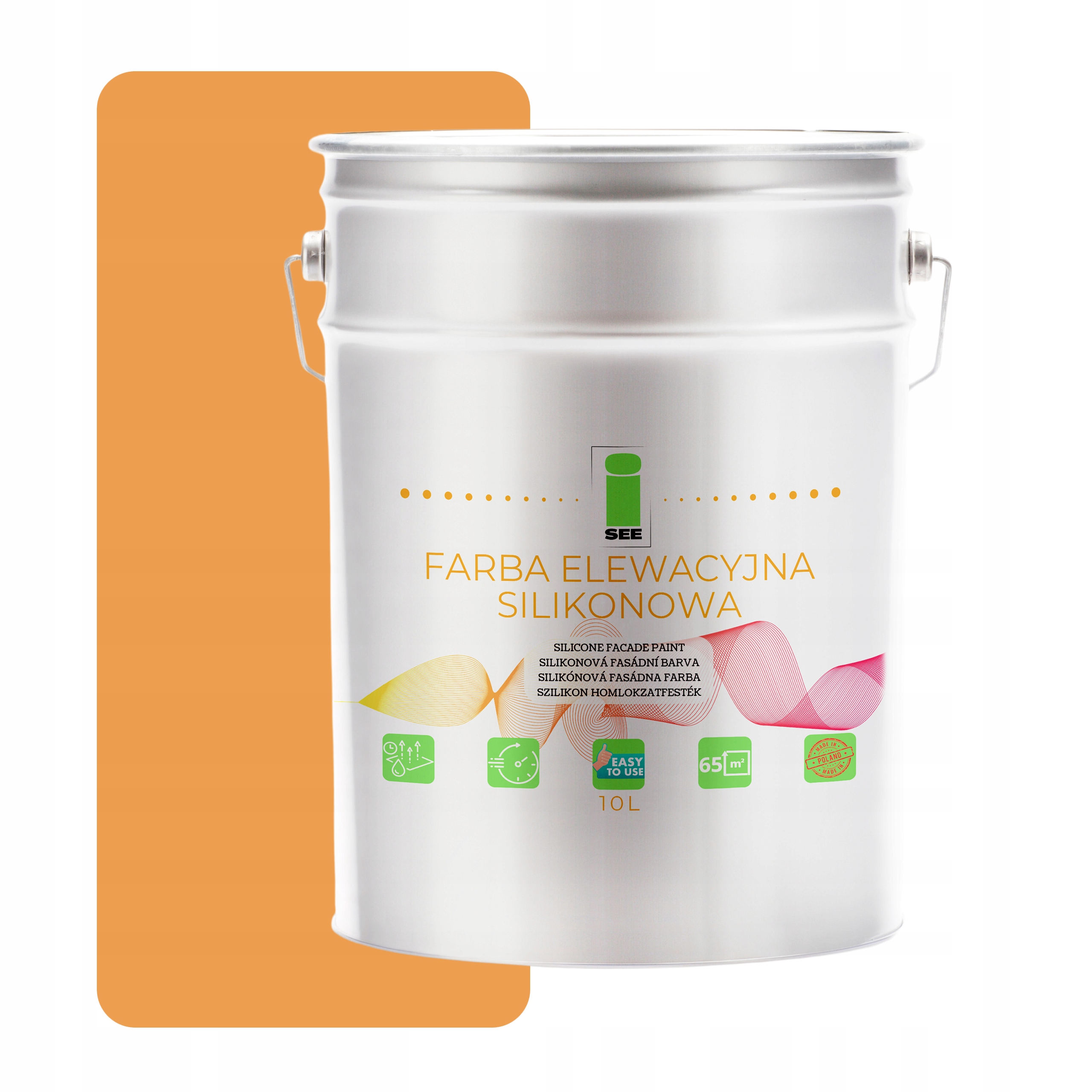 Priedušná silikónová fasádna farba 10 l matná šafránová