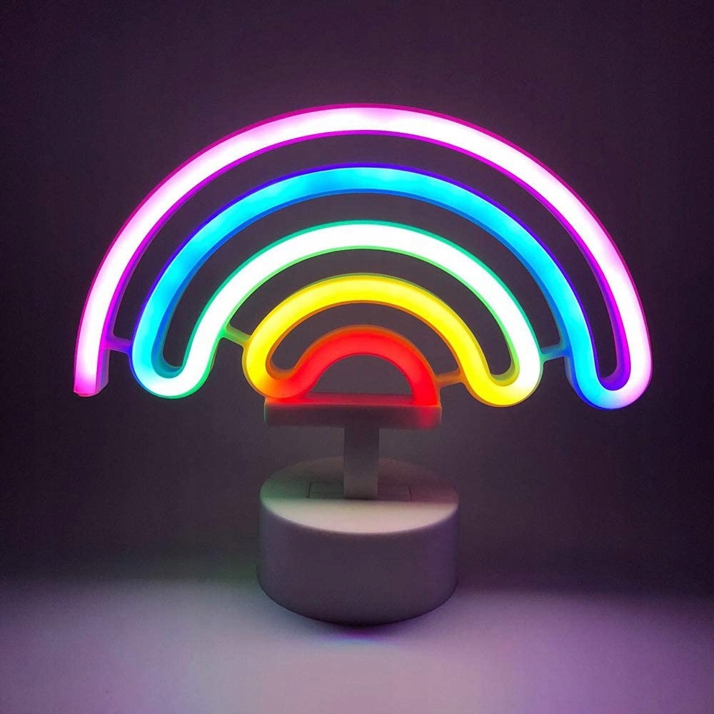 NEON LED TĘCZA WISZĄCY LAMPKA ŚCIENNA TĘCZA 3xAA Kod producenta Rainbow