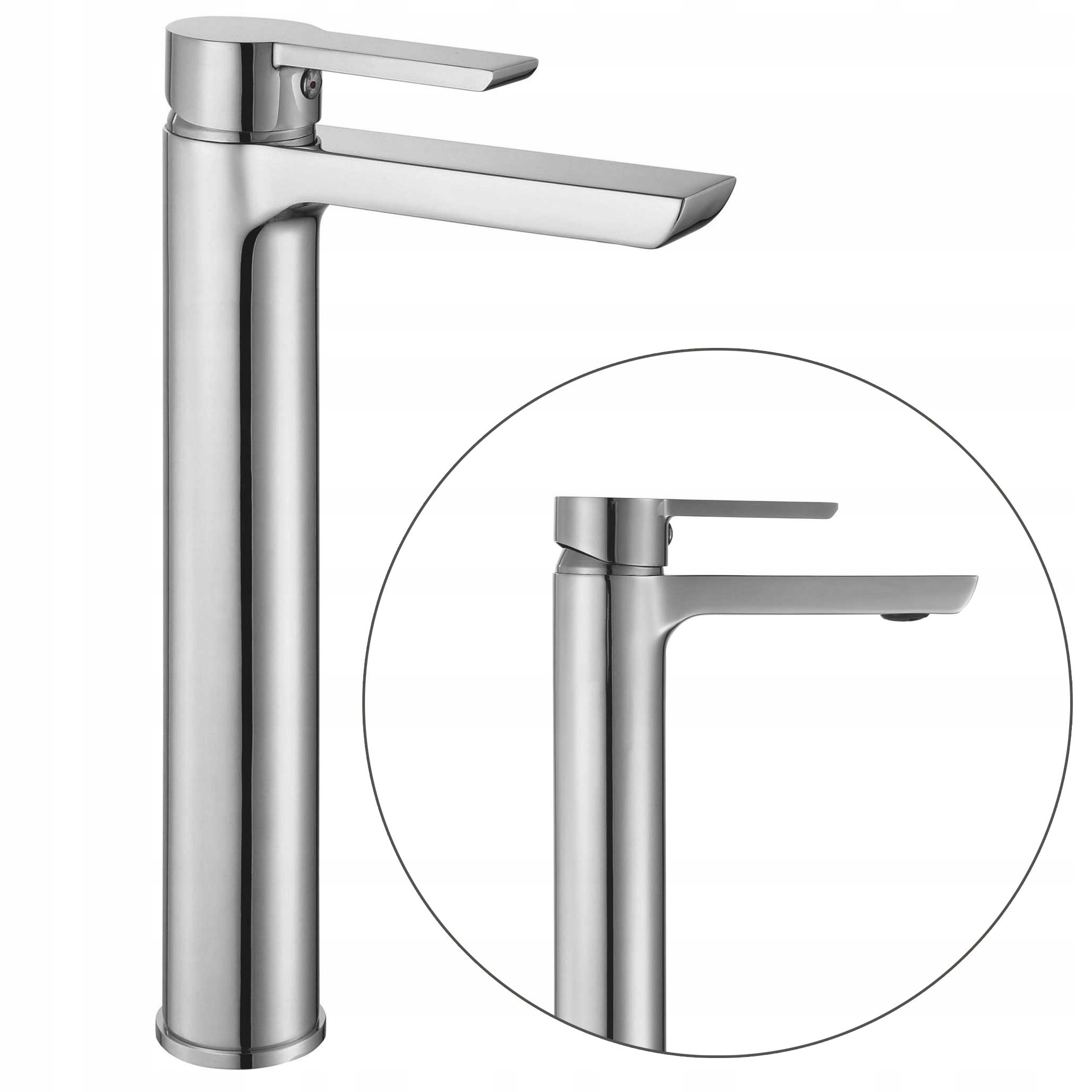 Umývadlová batéria Strieborná Chrómová Vysoká Pre Umývadlo Rea Argus Lesk