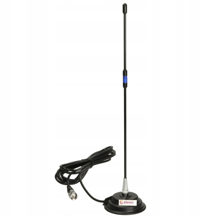 Antena CB helikalna magnetyczna 45 cm z podstawą 9 cm bez strojenia