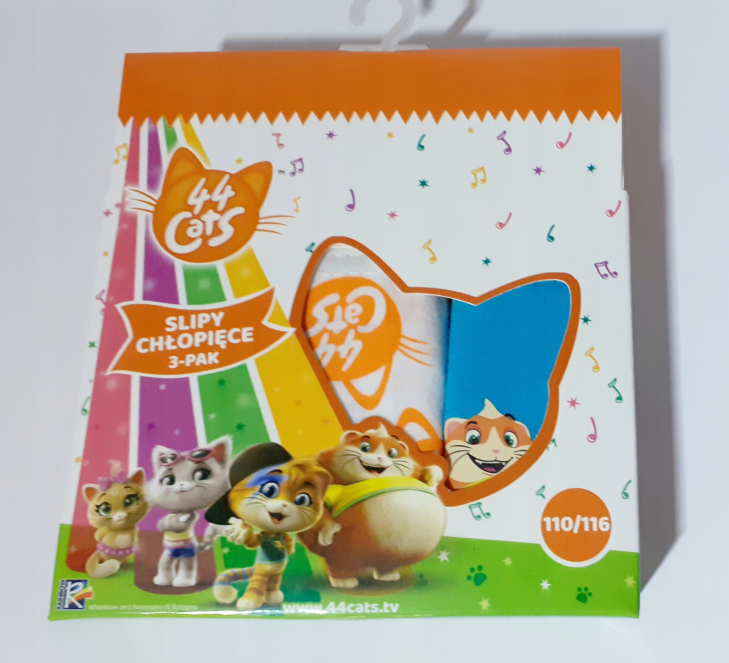 

Majtki chłopięce, slipki 3 szt 44 Koty 110/116