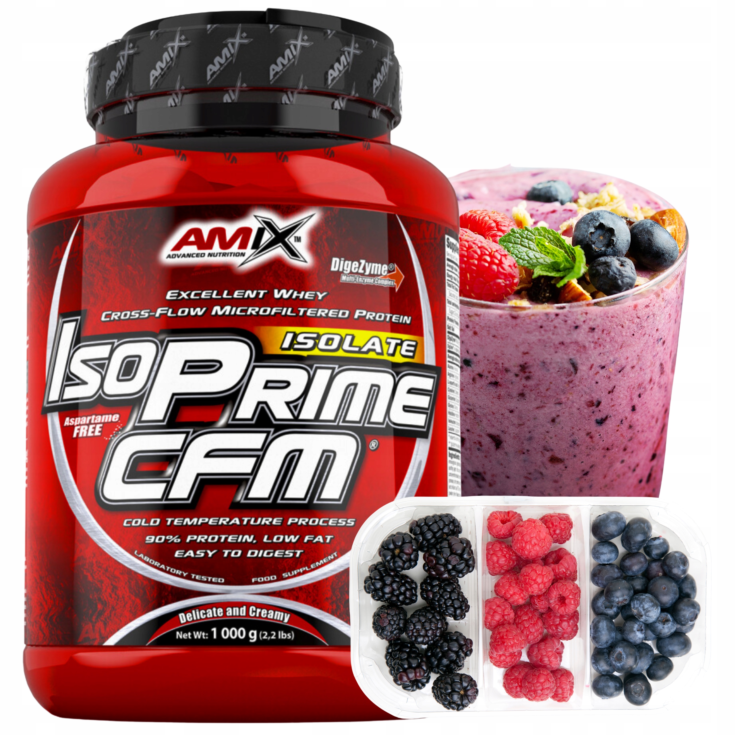 Amix Iso Prime Cfm 1 kg Bez Cukru Lesní ovoce